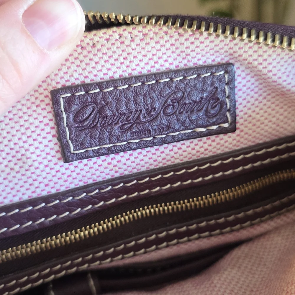 Dooney & Bourke Purple Pebble Leather Satchel - Picture 8 of 10